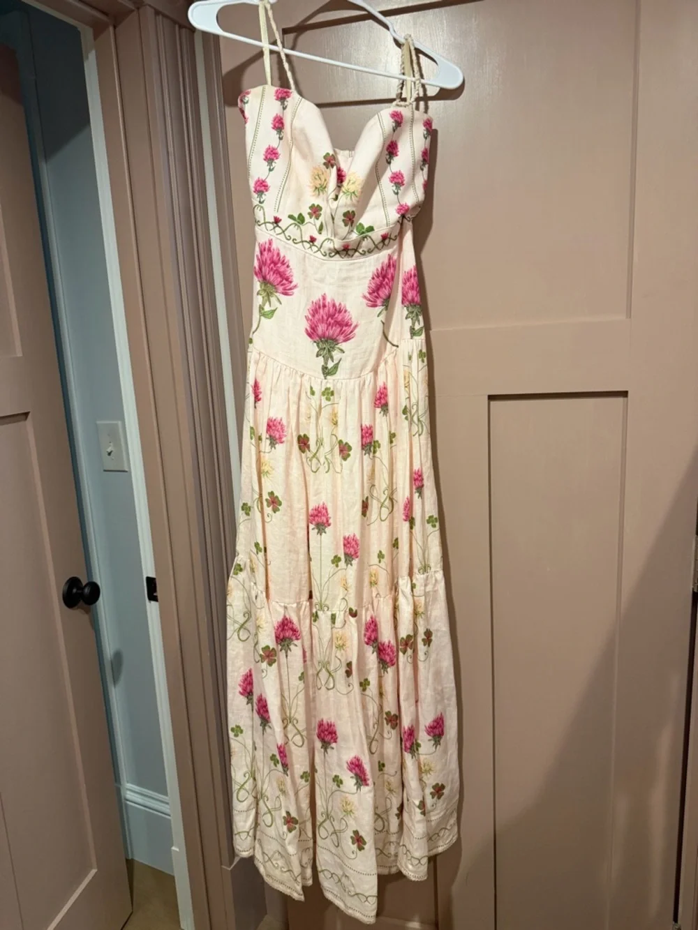 Lima Trebol Embellished Floral-Print Linen Maxi Dress - Picture 3 of 3